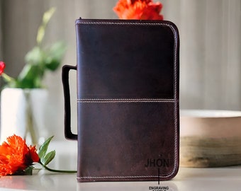 Custom Leather Bible Cover, Engraved Bible Cover, Personalized bible, Custom Book Cover, Religious Gift , Custom Bible, Leather book Cover