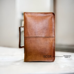 Personalized Bible Cover, Leather Bible Cover, Custom Bible Case, Bible Journal Cover, Leather Bible Sleeve, Christian Gifts, Religious Gift
