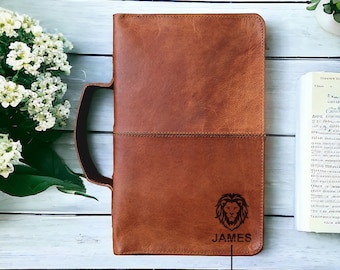 Personalized Leather Bible Cover, Engraved Leather Book Cover, Custom Size Bible Cover for Women, Leather Book Sleeve, Book Protector Sleeve
