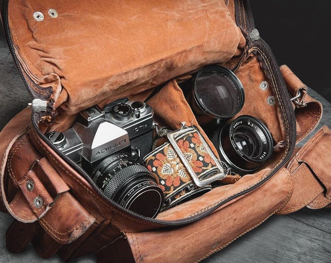 Personalized Leather Camera Bag Handcrafted DSLR Crossbody Camera Bag Photographer Gift Mirrorless Camera Satchel for Men and Women