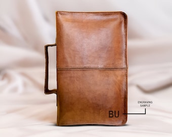 Personalized Leather Bible Cover, Handmade Bible Cover, Custom Book Cover, Bible Holder, Bible Protector, Christian Religious Gift