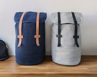 Canvas Backpack with Leather Straps: Eco-Friendly Travel Bag