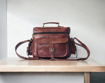Bolso de cuero personalizado para cámara, bolso para cámara DSLR, bolso elegante para cámara, bolso bandolera para cámara, bolso de viaje para cámara, estuche compacto para DSLR/SLR
