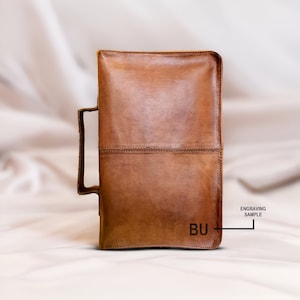 Leather Bible Cover with Zipper, Personalized Custom Bible Cover, Handcrafted Religious Gift for Men & Women, Christian Faith Organizer