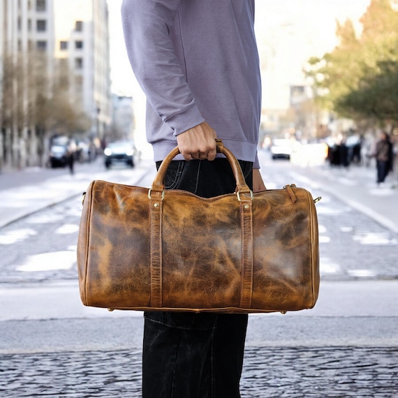 Leather Duffle Bag Handmade Leather Weekender Gym Bag Men Vacation Duffel Bag Travel Bag Overnight Bag Customized Leather Duffle Bag Etsy