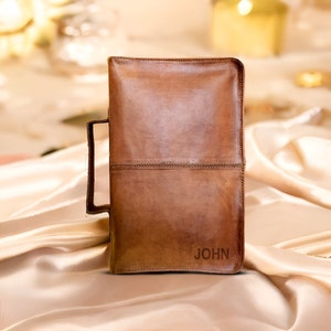 Custom Leather Bible Cover, Engraved Bible Cover, Customized Book Cover, Monogrammed Bible Cover, Bible Case, Personalized Bible Case, Cover