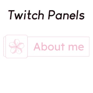 Cherry Blossom Twitch Panels  | Streamer Graphics | Kawaii | VTuber Graphics | Pink