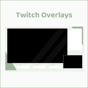 Twitch Stream Overlays | Streamer Graphics | VTuber Graphics | Green