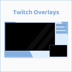 Twitch Stream Overlays | Streamer Graphics | VTuber Graphics | Blue