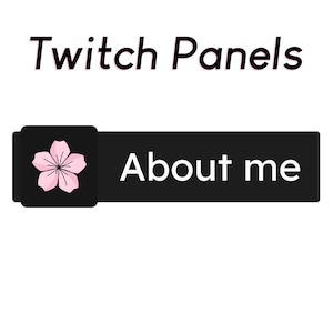 Cherry Blossom Twitch Panels  | Streamer Graphics | Kawaii | VTuber Graphics | Pink