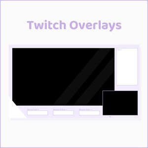 Twitch Stream Overlays | Streamer Graphics | VTuber Graphics | Purple