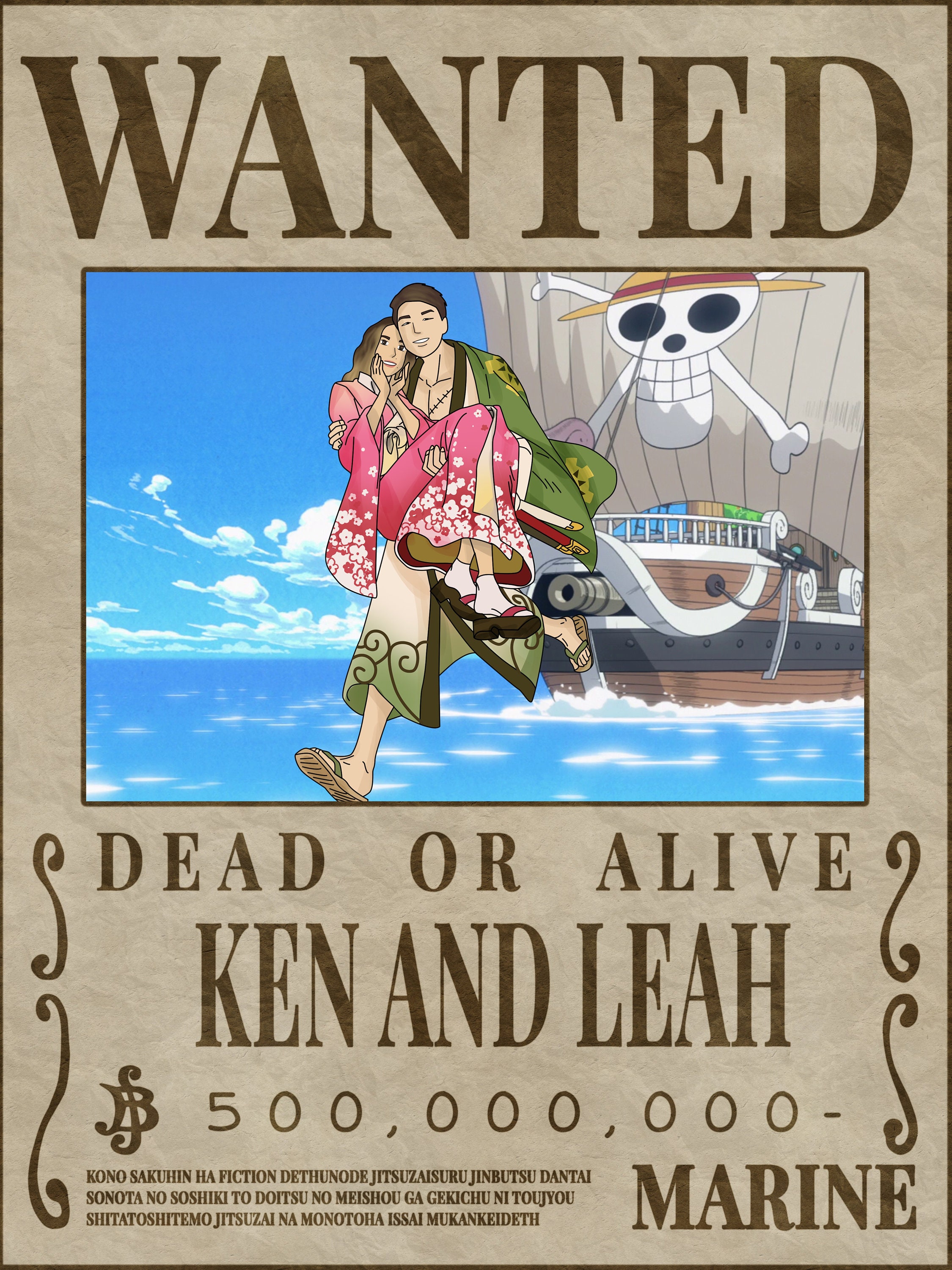 Custom ONE PIECE Wunschposter Kopfgeld Poster mit deinen Etsy