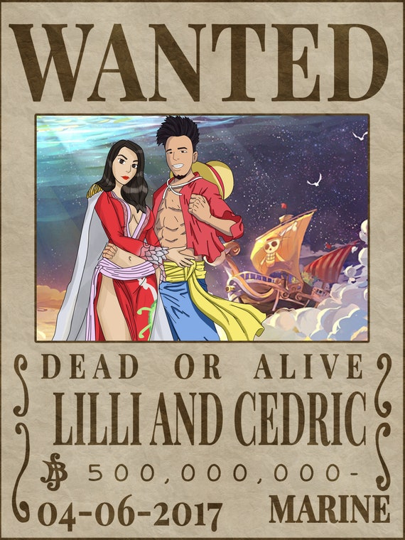 One Piece Anime Wanted Poster Want Poster Anime Bounty Poster Etsy
