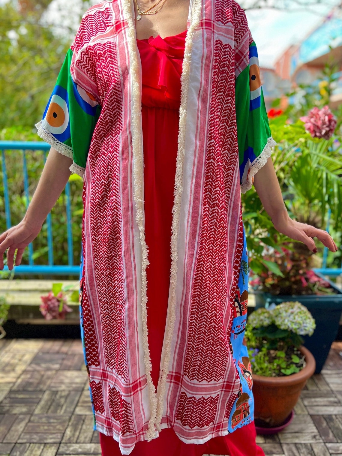 Iraqi Shemagh Keffiyeh Abaya Kaftan Jacket Kimono - Etsy