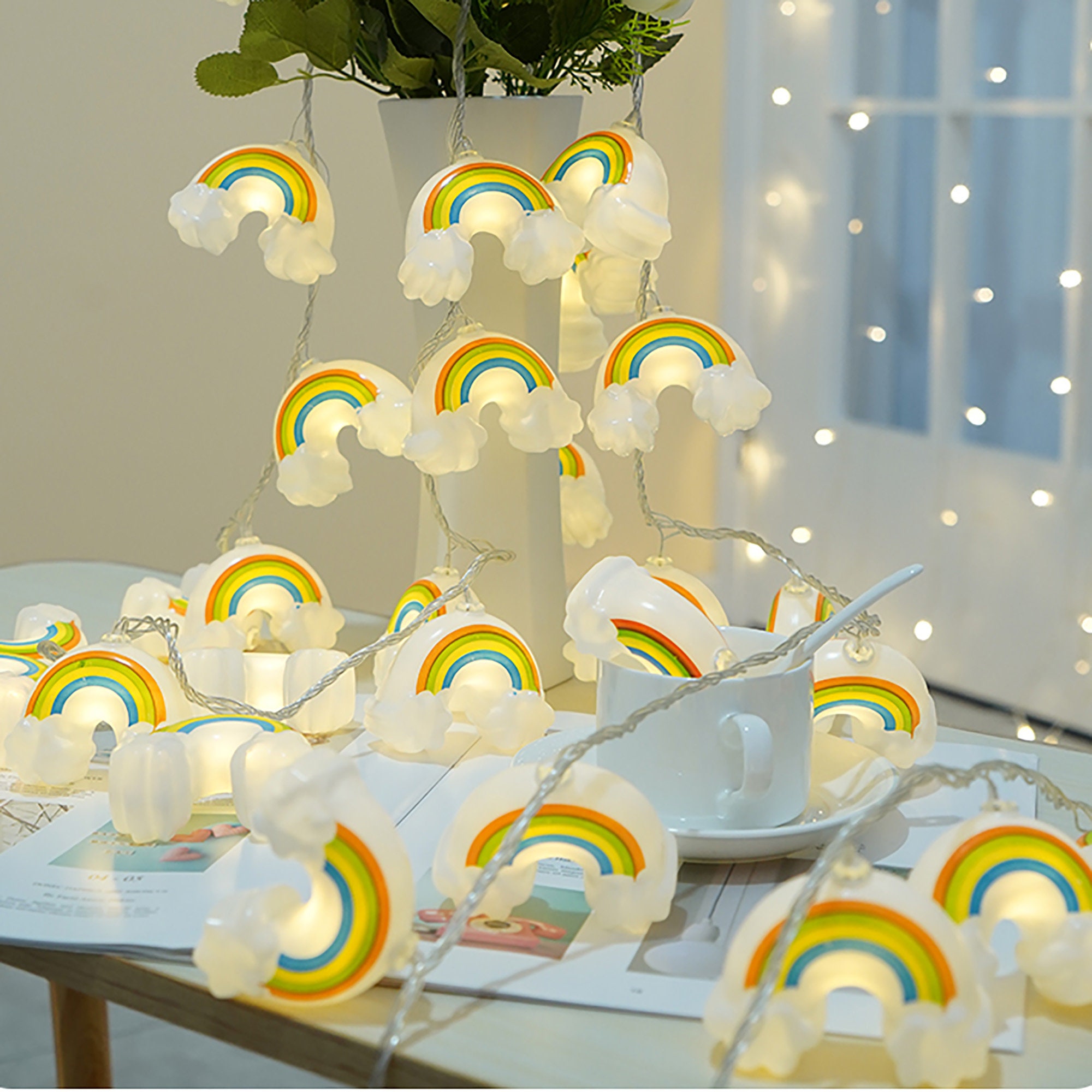 Rainbow Fairy Lights/Birthday Party String Lights/Bedroom Etsy