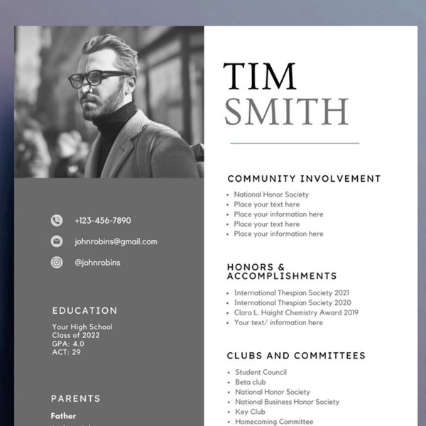 Fraternity Resume template Canva | Fraternity Rush Resume 2024, Fraternity Recruitment Resume example, Greek brother rush resume sample