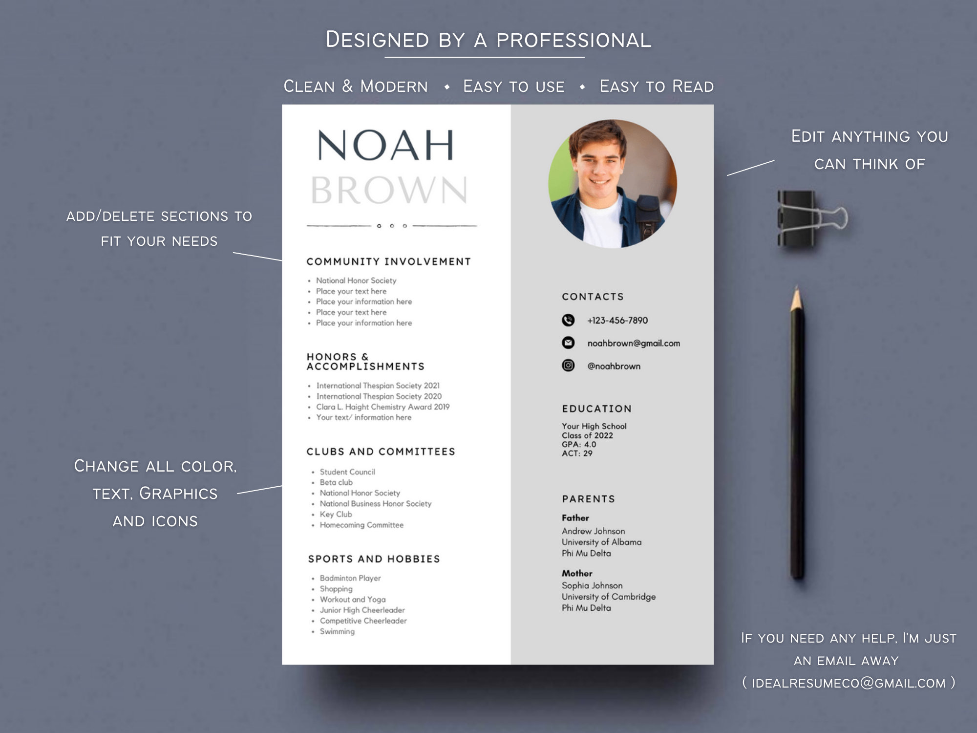 Fraternity Resume Template Canva - Il Fullxfull.4065857874 Euje