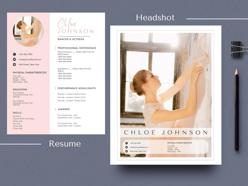 Ballet Resume Template Canva 2023 Ballerina/dance Auditions Theatre Ballet Resume Template Canva 2023 Ballerina/dance Auditions Theatre