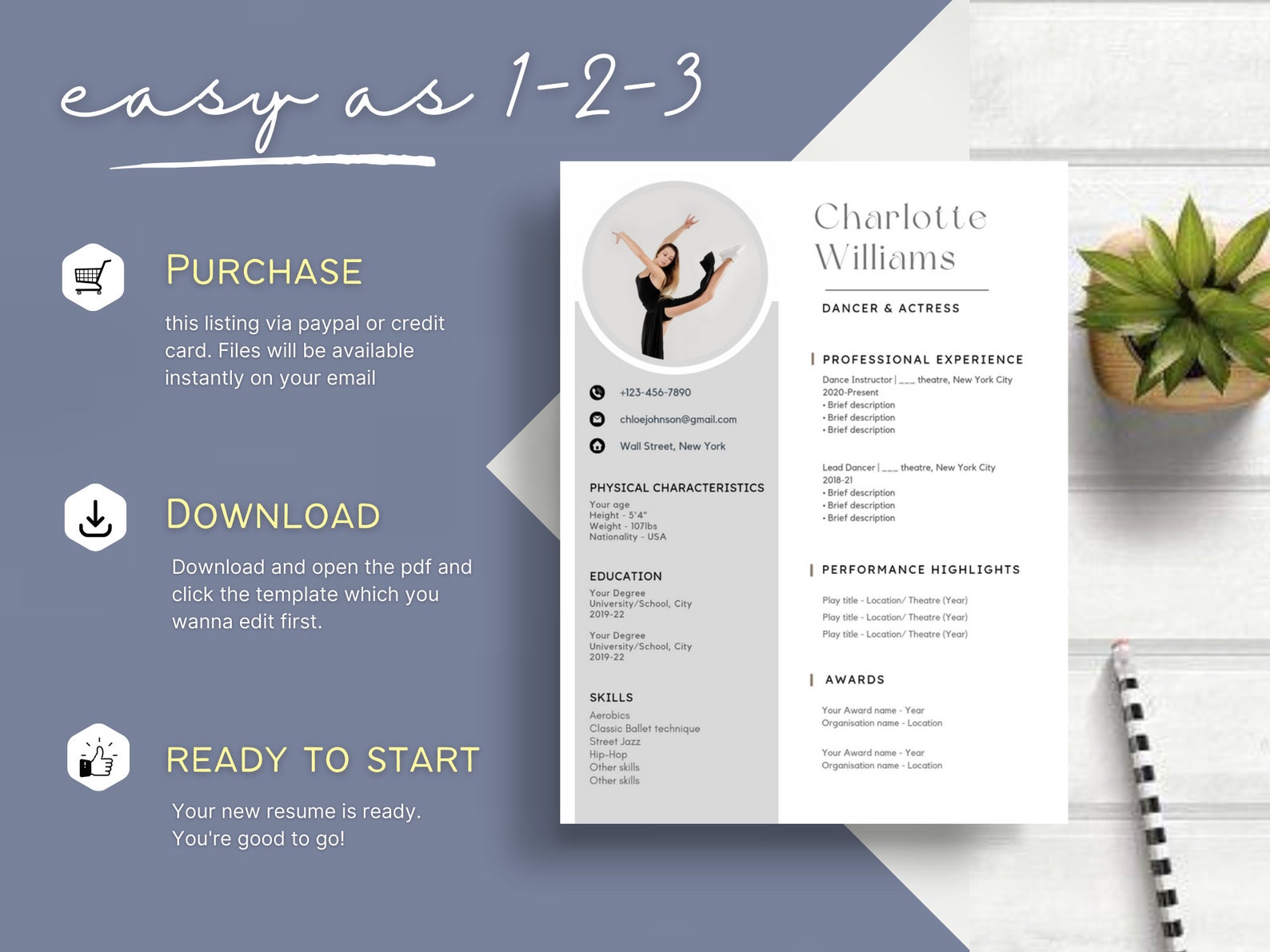 Ballet Resume Template Canva 2024 - Il 1588xN.5540787583 A9i8 
