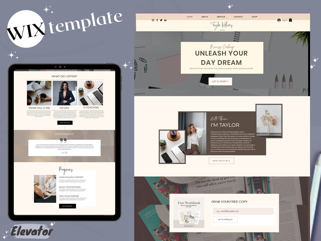 Wix Template Wix Website Template Wix Coach Wix Template - Etsy