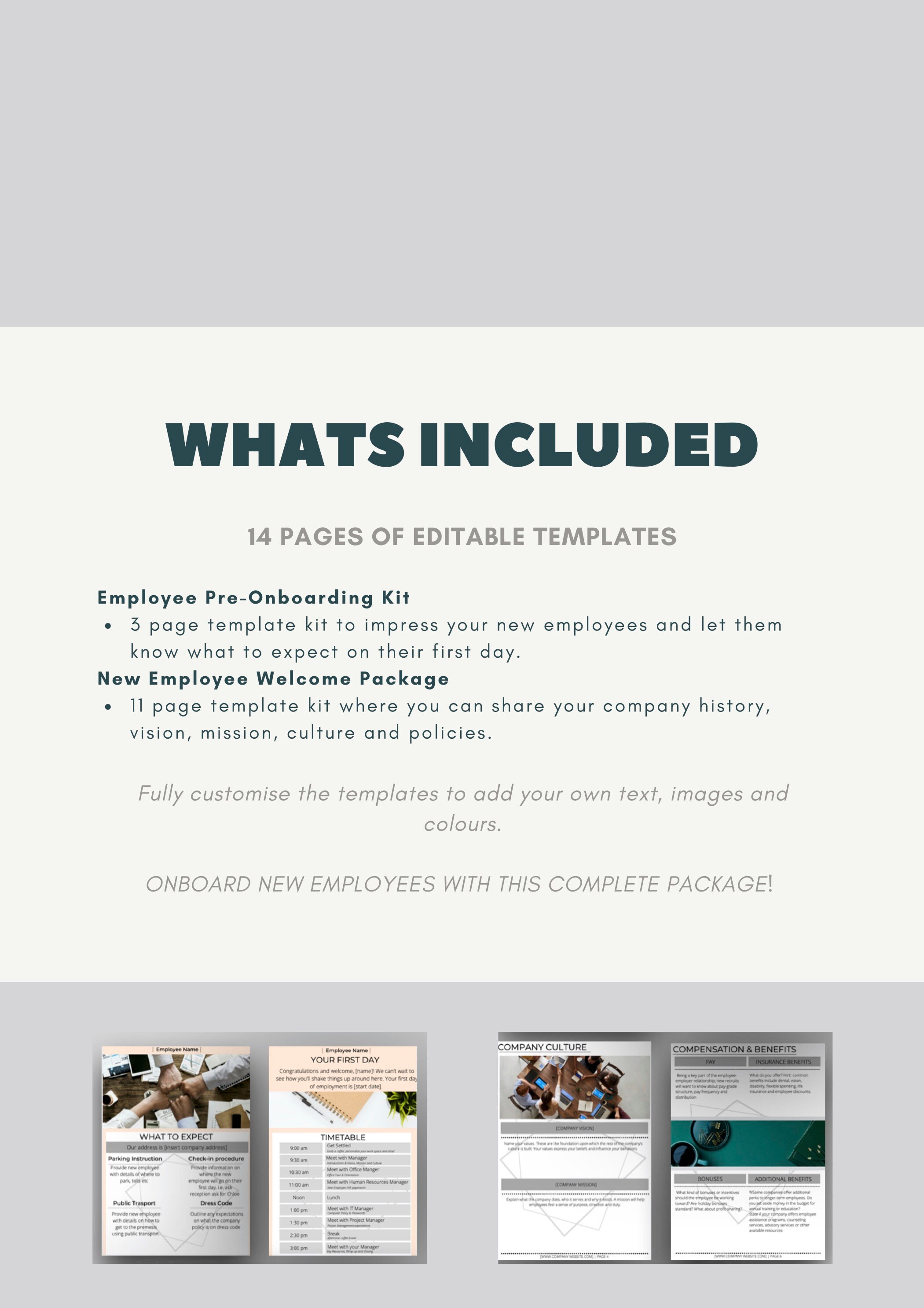 Employee Welcome Packet Template
