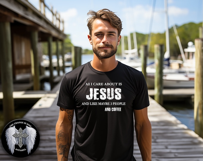 Jesus and Coffee Faith Based Christian Gifts for Loved Ones Premium T-shirt