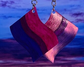 Bisexual Pride Flag Earrings