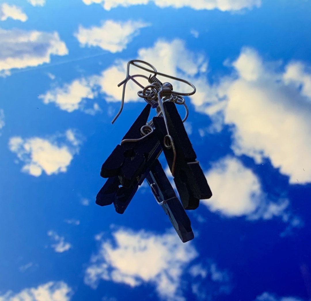 Handmade Miniclothespin Earrings Etsy