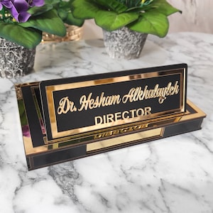 Plaque nominative personnalisée pour bureau, plaque signalétique décorative de bureau personnalisée, cadeau personnalisé