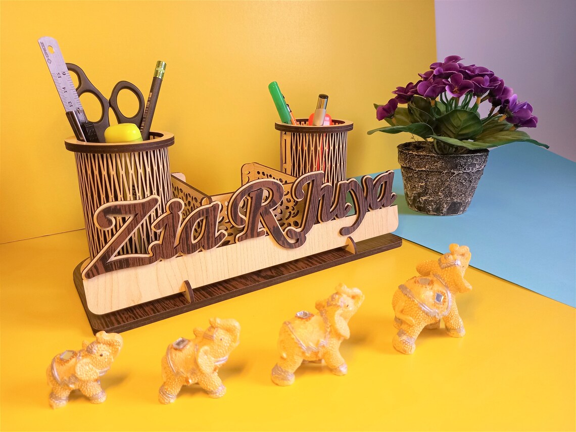 Personalized Desk Name Plate Desk Name Plate With Card and Etsy