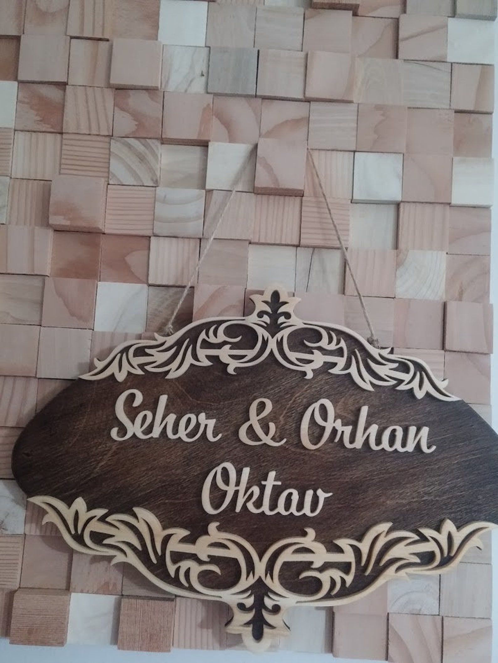 Natural Wood Door Name Plate or Wall Name Plate Personalized Etsy