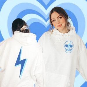 Preppy Lightning Bolt Hoodie Preppy Skull Hoodie Preppy Sweatshirt Trendy Hoodie VSCO Hoodie Preppy Clothes Aesthetic Oversized Hoodie