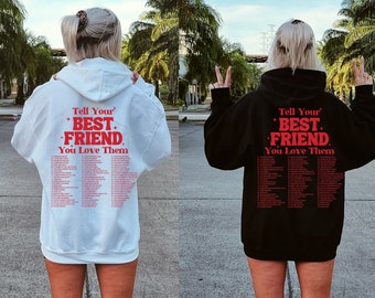 Bestie Hoodie Bestfriend Hoodie Bestfriend Hoodies For 2 Bff Hoodies Preppy Hoodie Best Friend Gift Words On Back Matching Best Friend