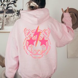 Preppy Hoodie Preppy Sweatshirt Lightning Bolt Hoodie Preppy Tiger Hoodie Preppy Pink Hoodie Preppy Shops Preppy Clothes VSCO Hoodie