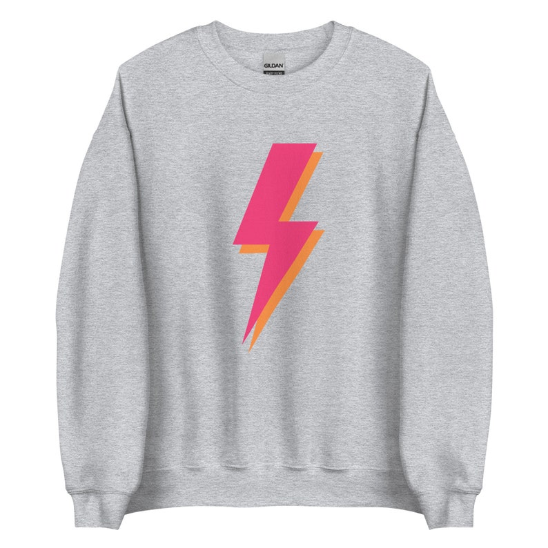 Preppy Sweatshirt Preppy Lightning Bolt Sweatshirt Oversized Etsy