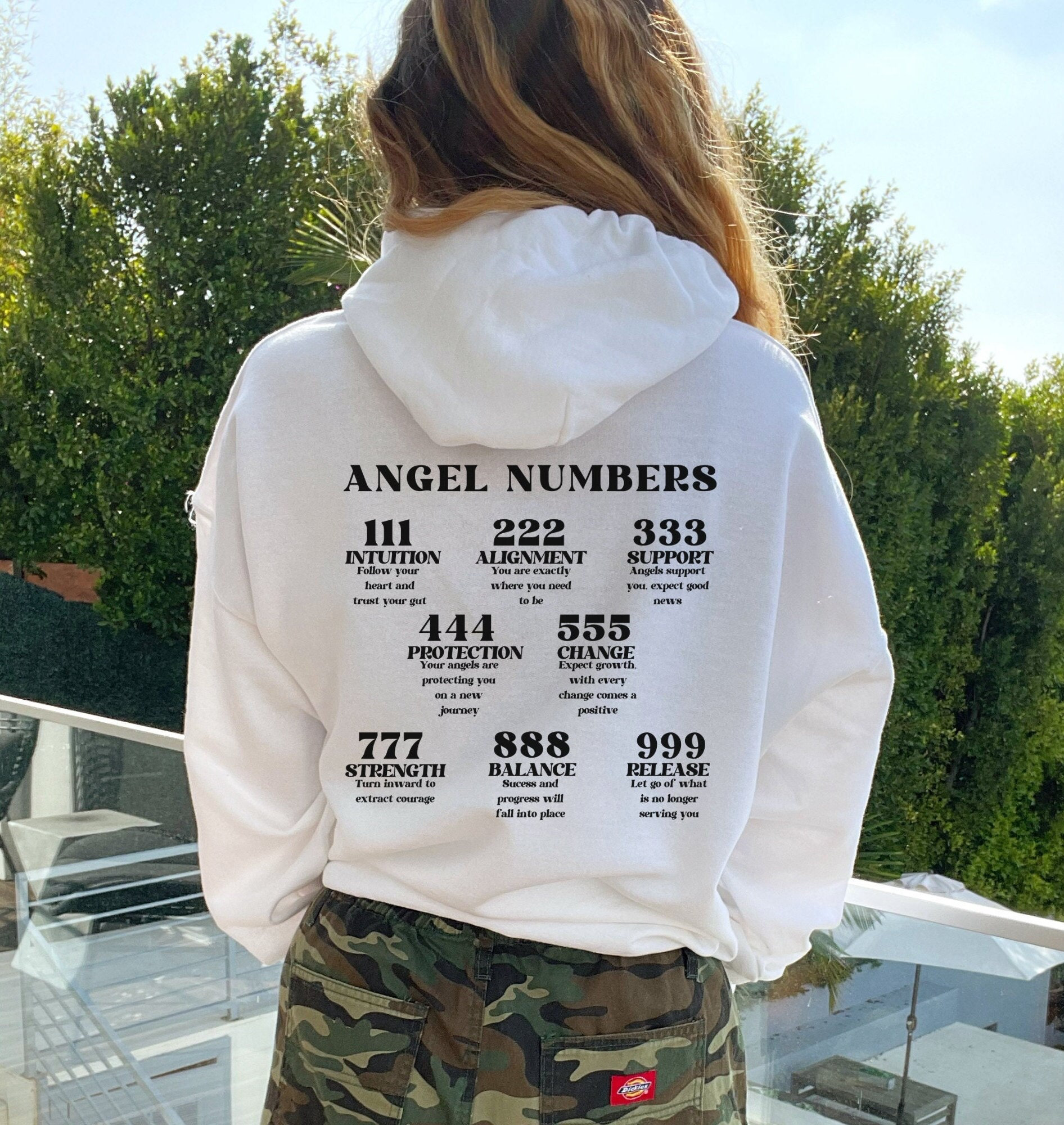 *୨୧⑅満月୨୧⑅* Angel Numbers Hoodie, Trendy Hoodie Oversized Hoodie