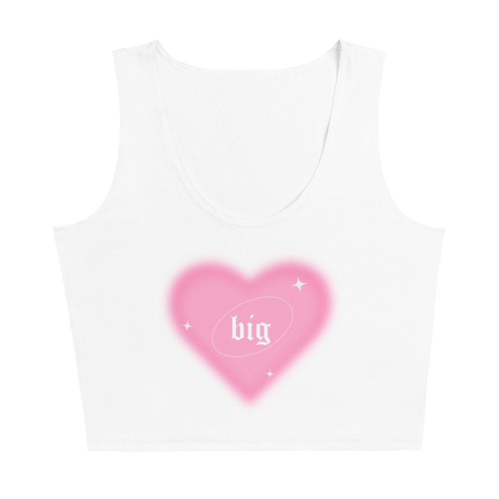 Pink heart aesthetic - Crop Top