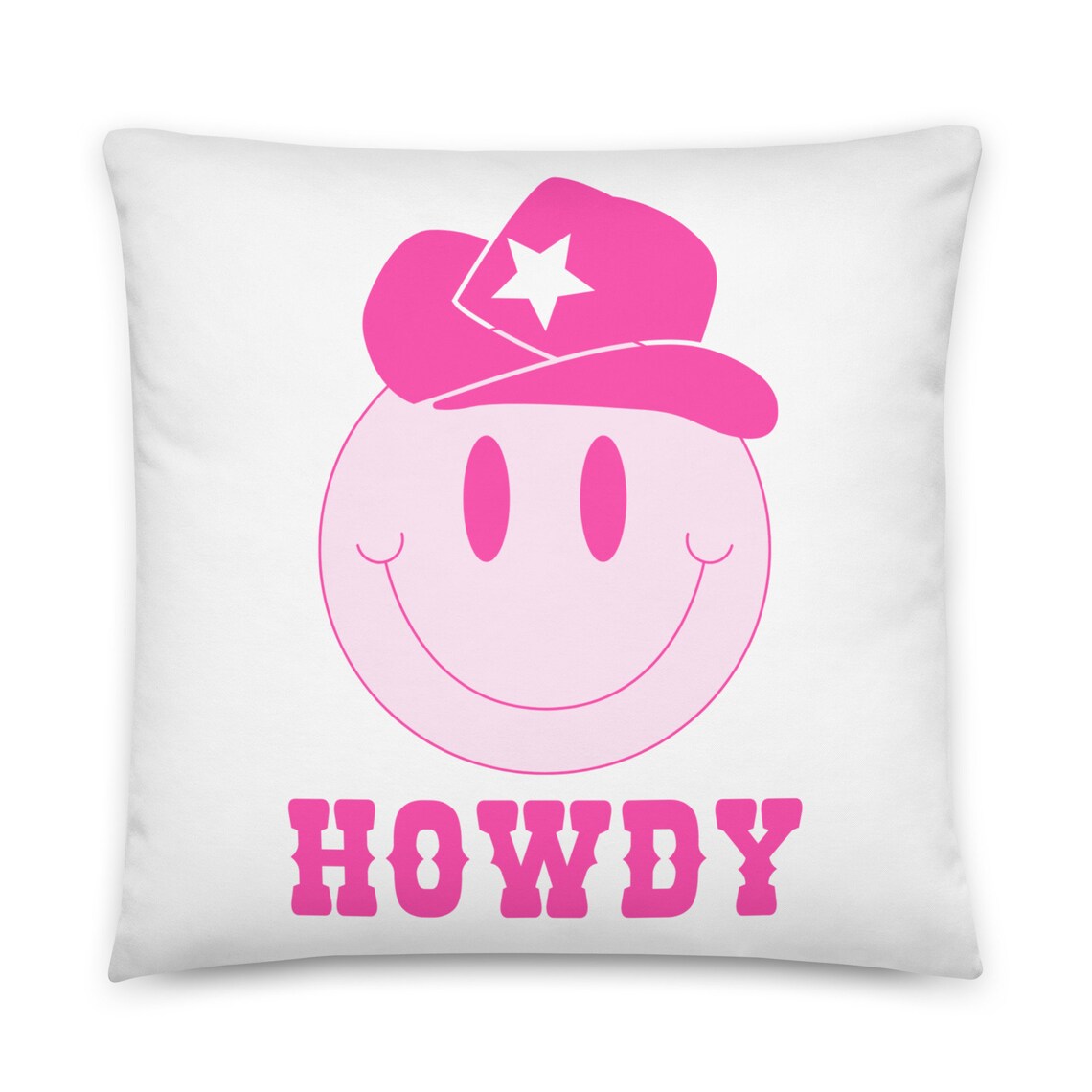Preppy Pillows Pink Preppy Dorm Pillow Preppy Bedding Smiley Etsy