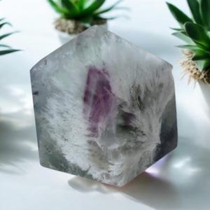 feather fluorite freeform