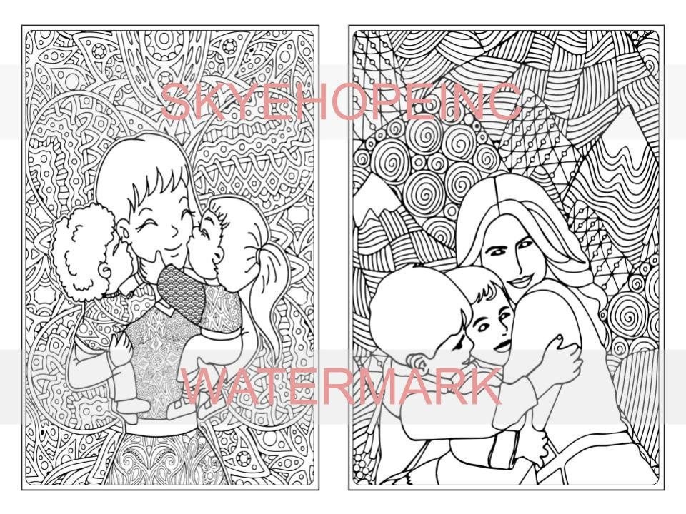 10 Printable Mother's Day Mandala Coloring Pages for Mom | Etsy