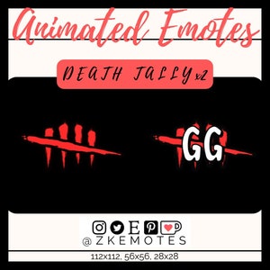 Animated DBD Emote, Animated Death Tally Emote, Animated Twitch Emote, Animated Discord Emoji, DBD Emotes