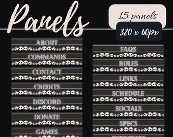 Skull Twitch Panels, Spooky Stream Decoration (Digital Download)