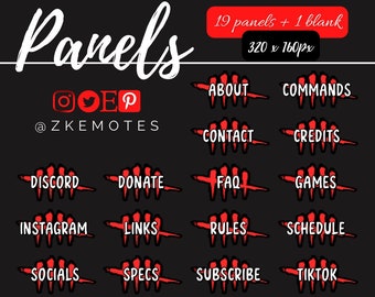 DBD Death Tally Twitch Panels, Horror Stream Overlay (Digital Download)