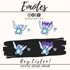 Legend of Zelda Emotes, Zelda Emotes, Fairy Emotes, Navi Emotes, Twitch Emotes, Discord Emotes, Retro Gaming Emotes