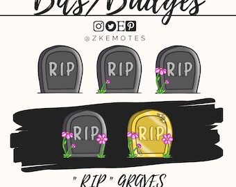 RIPgrave Twitch Badges, Streamer Bit Badges (Digitaler Download)
