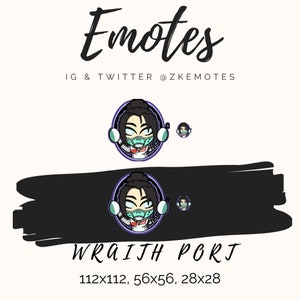 Wraith Apex Legends Emote, Apex Legends Emote, Wraith Portal Emote, Twitch Emote, Streamer Emote, Cute Wraith Emote