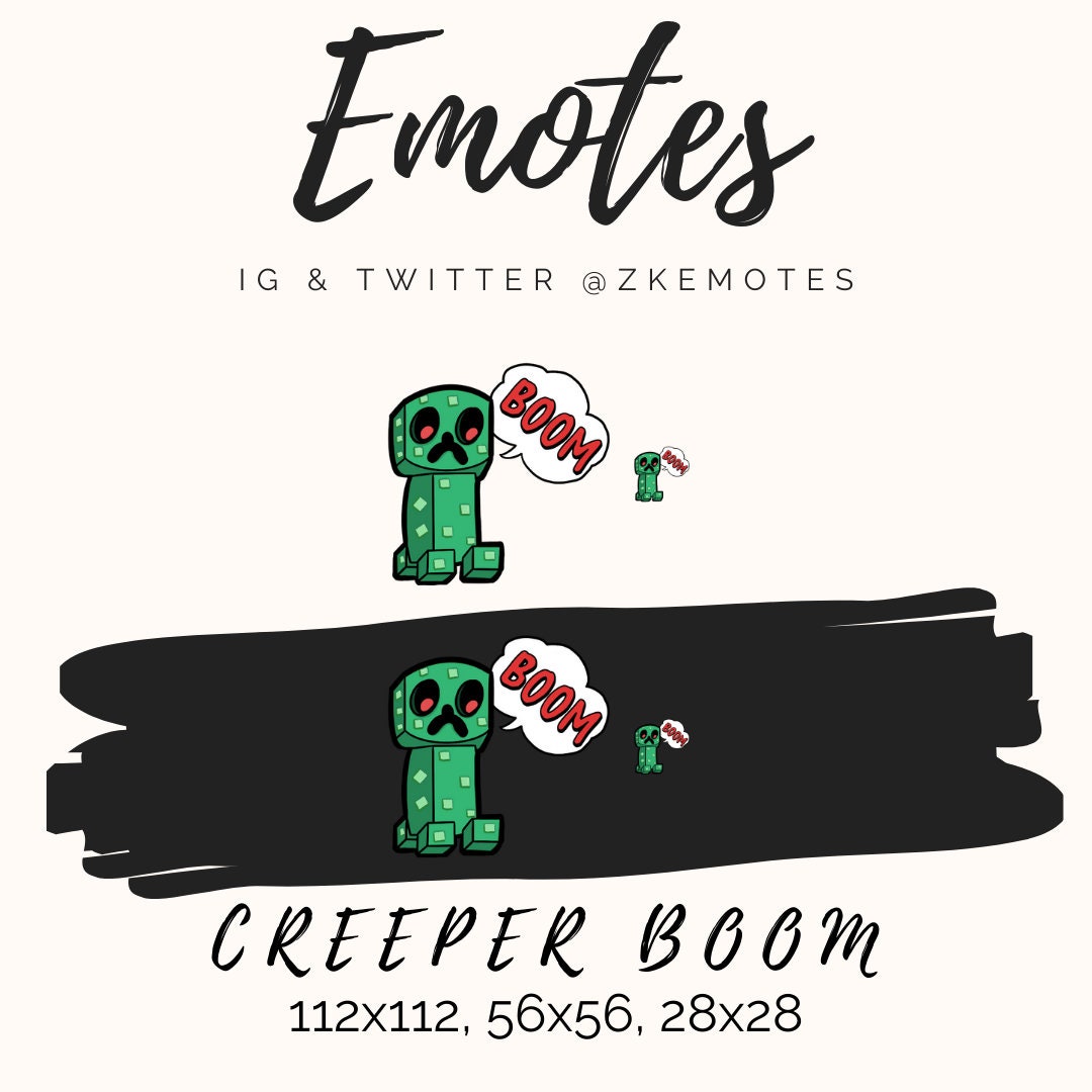 Creeper Emote, Minecraft Emote, Twitch Emote, Discord Emote, Discord