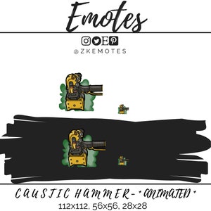 Animated Emote, Animated Caustic Emote, Apex Legends Emotes, Twitch Emotes, Animated Twitch Emotes