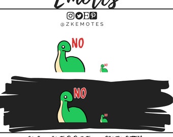 Animated NO Nessie Emote, Twitch/Discord (Digital Download)
