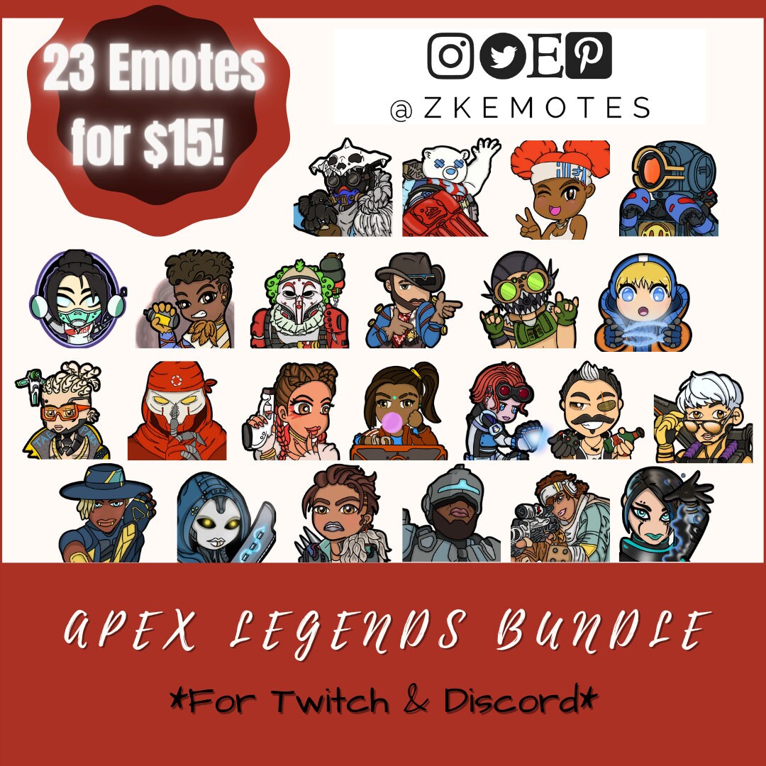 Apex Legends All Legends Bundle Apex Legends Emotes Bundle Etsy